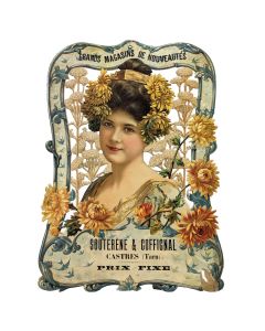 Carton publicitaire ancienne vers 1900 chromolithographie