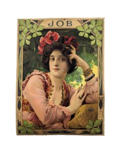 Affiche publicitaire JOB vers 1900 chromolithographie par Gervais