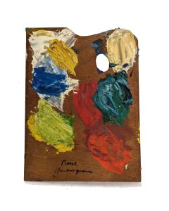 Palette du peintre Pierre Ambrogiani années 60 