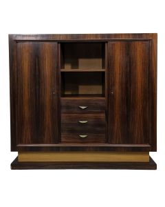 Bibliothèque style Art déco 1930 d'époque 1950 en palissandre 