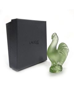 statuette verre dépoli Lalique® France Petit coq 