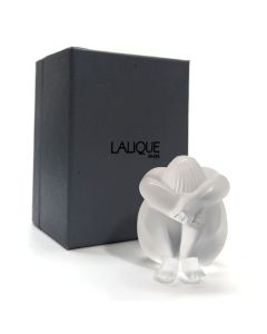 statuette verre dépoli Lalique® France Femme nue 