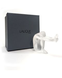 statuette verre dépoli Lalique® France Femme nue tentation