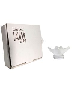 statuette verre dépoli Lalique® France les colombes 