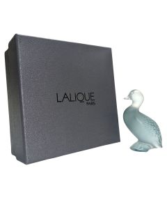 statuette verre dépoli Lalique® France petit canard 