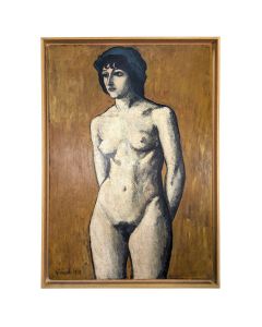 Portrait femme nue par Pierre Paul Girieud daté 1910