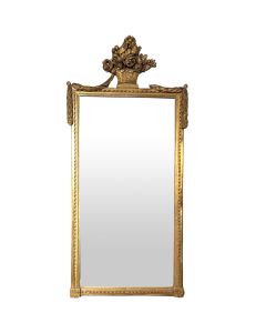 Miroir en bois doré d'époque Louis XVI 
