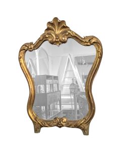 Miroir écusson de style bois doré 1900