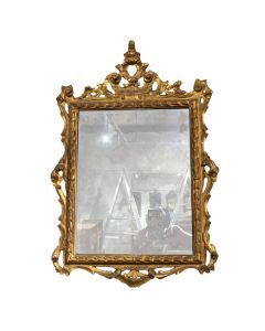 Miroir de style baroque en bois doré XIXème