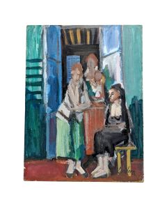 Peinture acrylique époque 20ème Rudolf Kundera école tchèque*