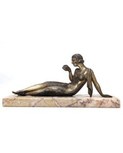Jeune femme Art déco socle marbre 1930