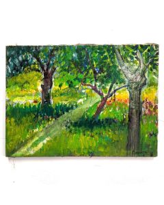 Huile sur toile paysage de campagne par Rudolf Kundera *