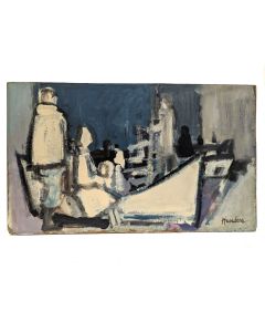 Peinture acrylique époque 20ème Rudolf Kundera école tchèque*
