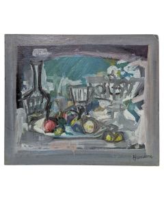 Nature morte huile sur carton par Rudolf Kundera *