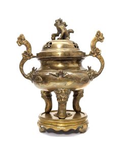 Brûle-encens chinois en bronze XIXème