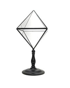 Terrarium décoratif en métal forme polygonale 
