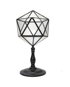 Terrarium décoratif en métal forme polygonale 