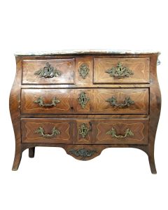 Commode tombeau bois de rose dessus de marbre XVIIIème