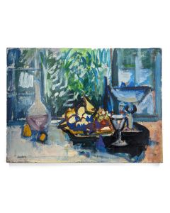 Nature morte huile sur carton par Rudolf Kundera 
