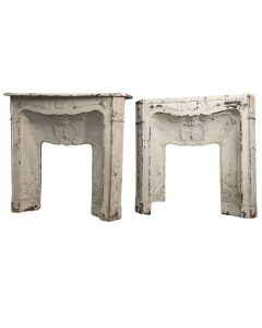 Rare paire de cheminées en fonte de fer d'époque Napoléon III 