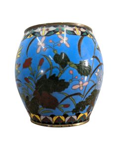 Vases en cloisonné aux papillons 