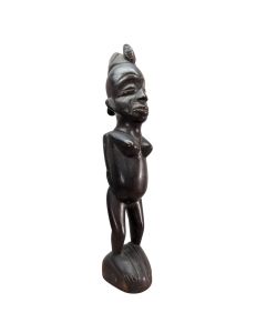Sculpture anthropomorphe africaine en bois d'ébène 