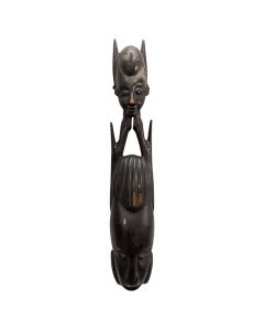 Sculpture anthropomorphe africaine en bois d'ébène 