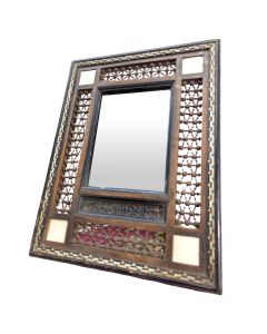 Miroir de table incrusté oriental 1900