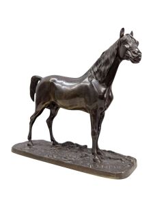 Cheval en bronze patiné médaille signé P.J Mêne 