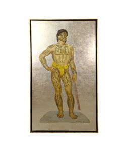 Portrait de jeune homme indien époque XXème par L.R Lafitte