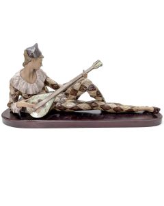 Porcelaine de LLADRÓ – "Arlequin musicien" Espagne, XXe siècle  