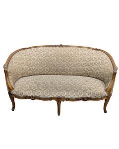 Banquette corbeille de style Louis XV en noyer 1900