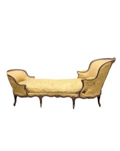 Chaise longue en duchesse d'époque XVIIIème en noyer