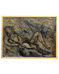 Richard Mandin Nu allongé dans un paysage, 1954