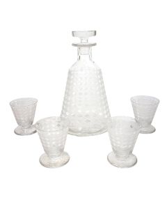 Service en cristal de Baccarat carafe et 4 verres 