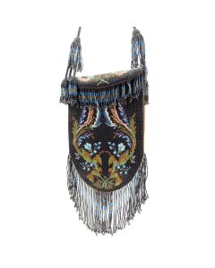 Sac à main bourse en broderie de perles époque Napoléon III