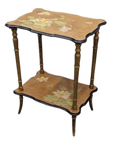 Table à thé double plateau Art Nouveau 1900