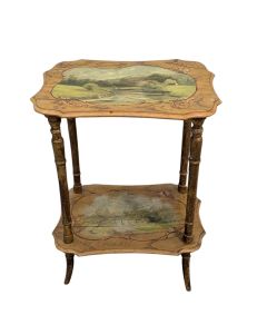 Table à thé double plateau Art Nouveau 1900