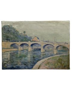 Huile sur toile de paysage Parisien signé Bernard 