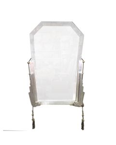 Miroir art déco à encadrement métallique 