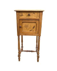 Chevet en pich pin et érable  1900 d'époque Art nouveau