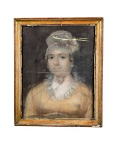 portrait femme pastel