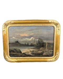 Paysage huile sur toile époque fin XIXème école Française