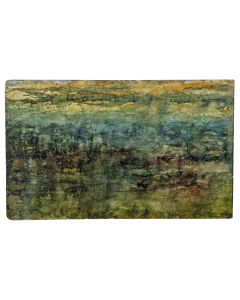 Huile sur carton sujet abstrait signée A Jourdan