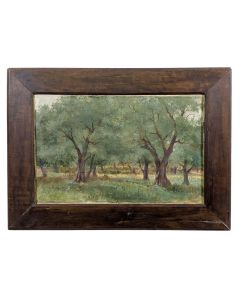 Jonh Lewis Shonborn huile sur toile paysage 
