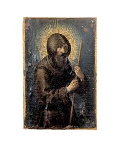huile sur bois XVIIème Saint François de Paule 