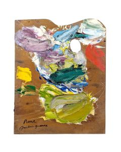 Palette du peintre Pierre Ambrogiani années 60 