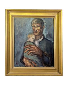 Huile sur carton par Leonard Bordes 