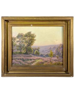 Huile sur toile champ de lavande par Charles St Gérand