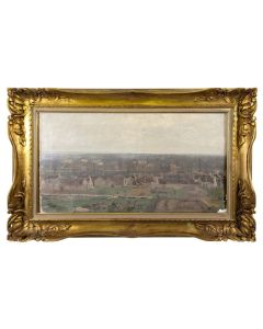Charles Bousquet huile sur toile vue probablement Parisienne